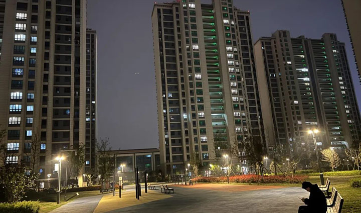 Outdoor lighting for residential area in Changzhou, Jiangsu